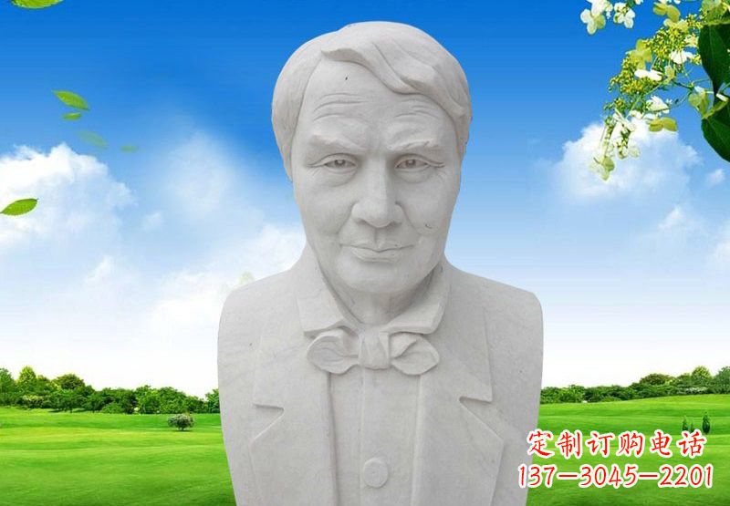 运城校园大理石爱迪生头像