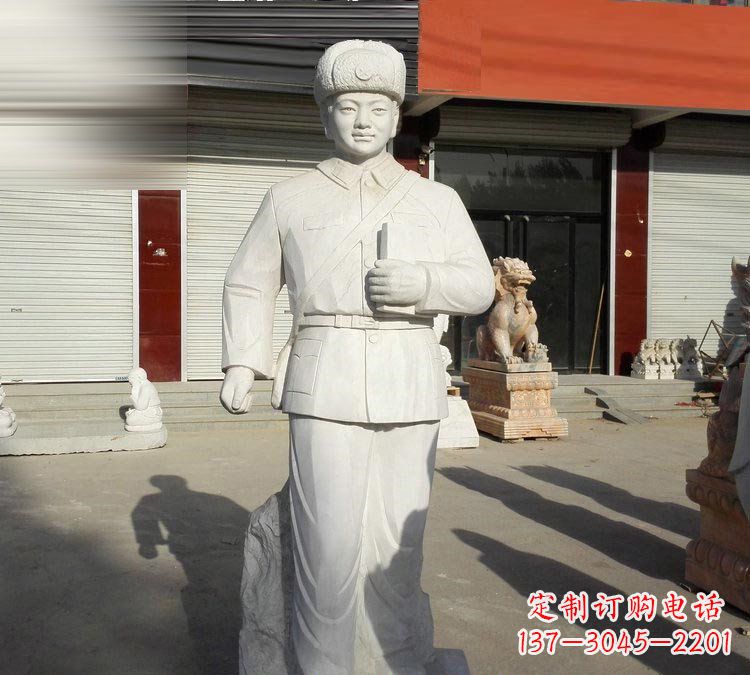 运城校园大理石立式雷锋雕塑