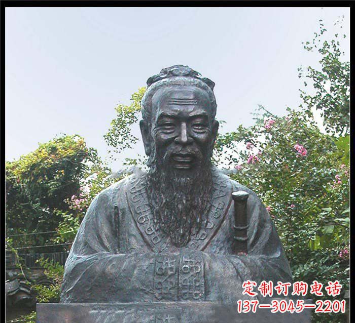 运城校园大型孔子头像铜雕