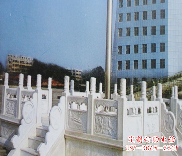 运城校园汉白玉升旗台景观石雕