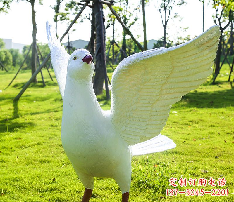 运城校园和平鸽雕塑