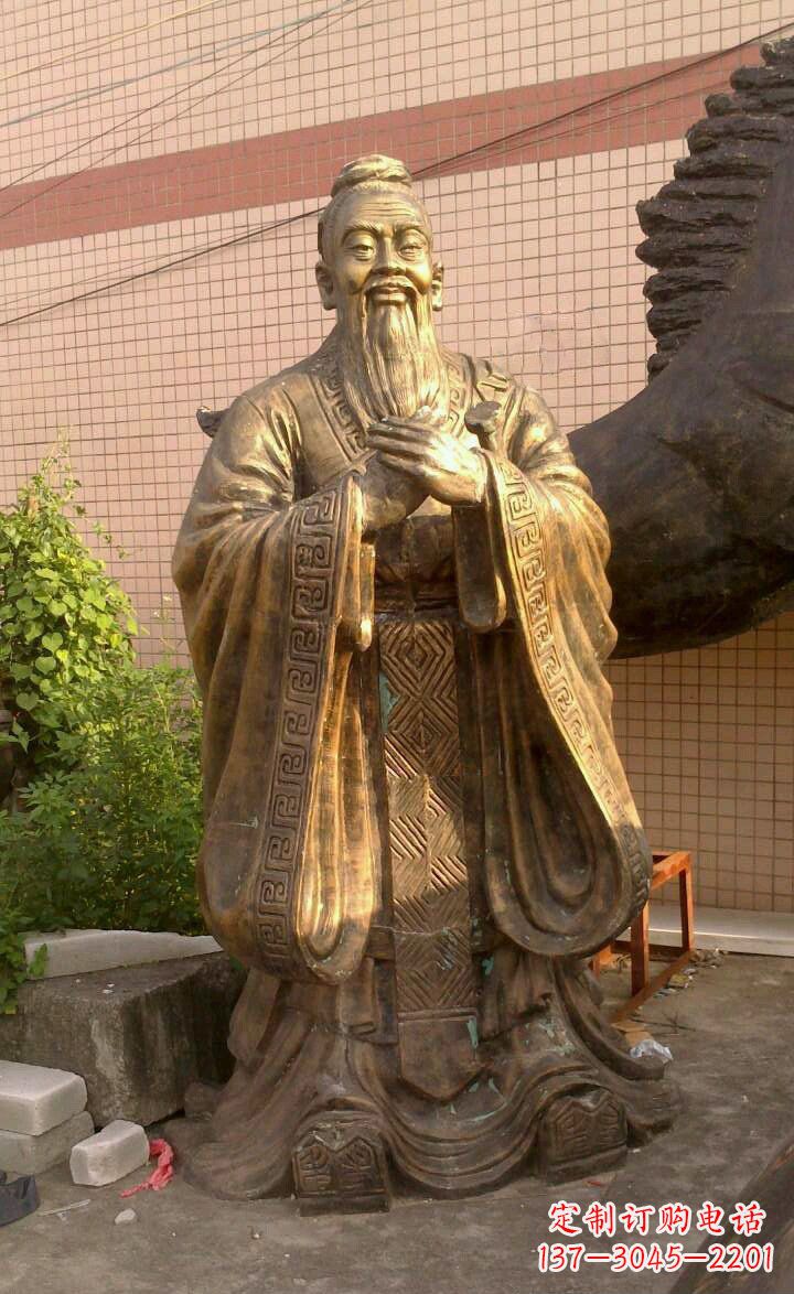 运城校园孔子像人物铜雕
