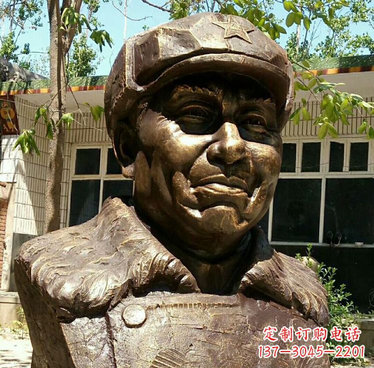 运城校园名人朱德胸像铜雕