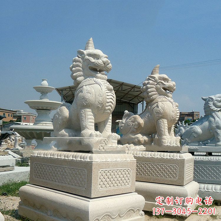 运城獬豸 石雕 独角兽-法院大门神兽雕塑