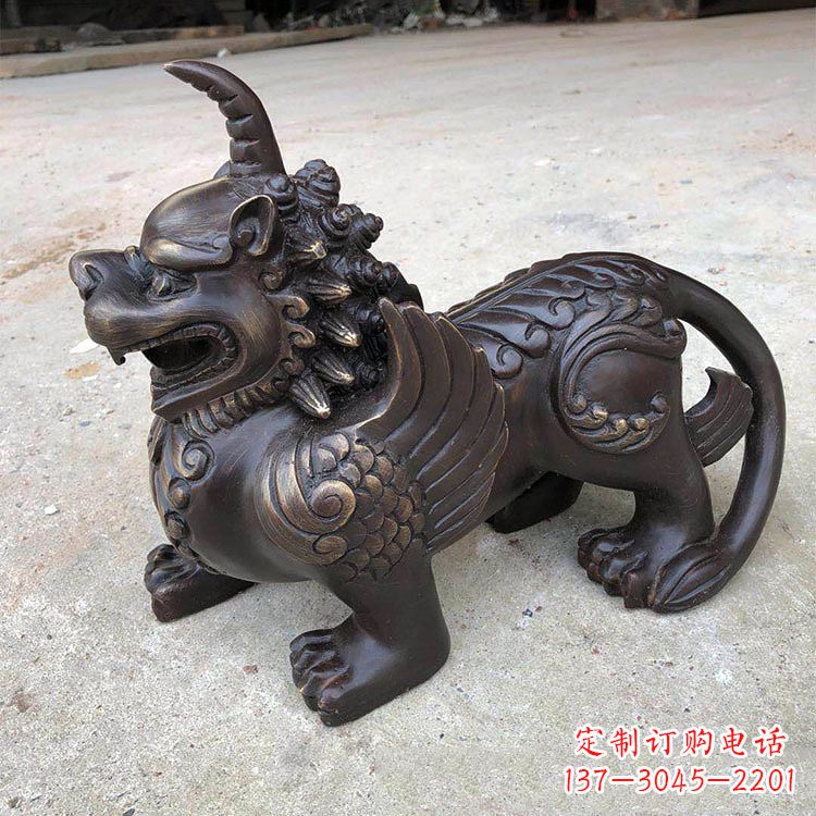 运城獬豸纯铜铸造雕塑