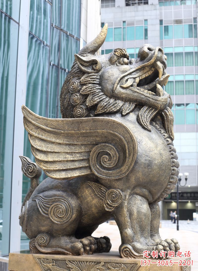 运城獬豸古代神兽铜雕