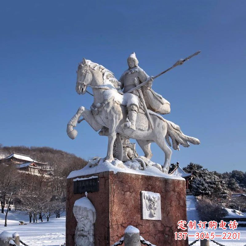 运城薛仁贵骑马雕像-中国历史名人唐朝名将景区景观雕塑