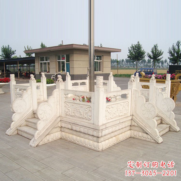 运城学校校园芝麻白广场升旗台