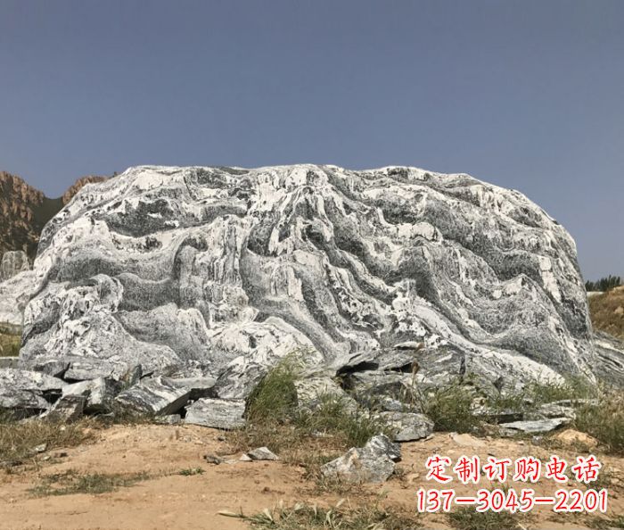 运城雪浪石假山公园景观石雕 (2)