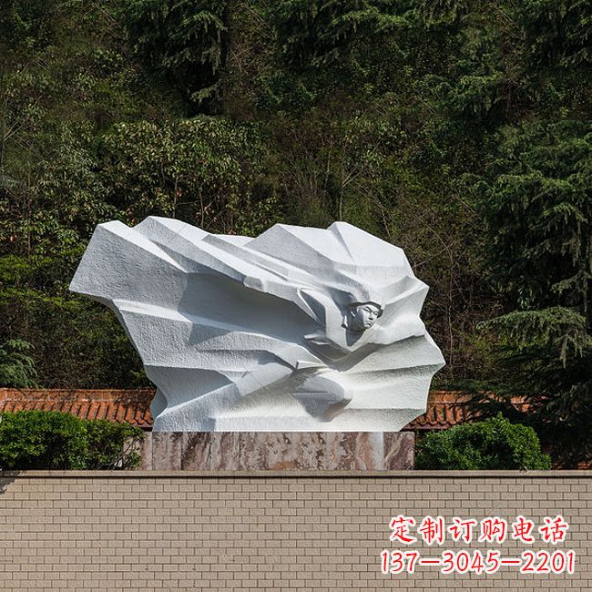 运城英雄人物黄继光景区景点汉白玉石刻雕塑