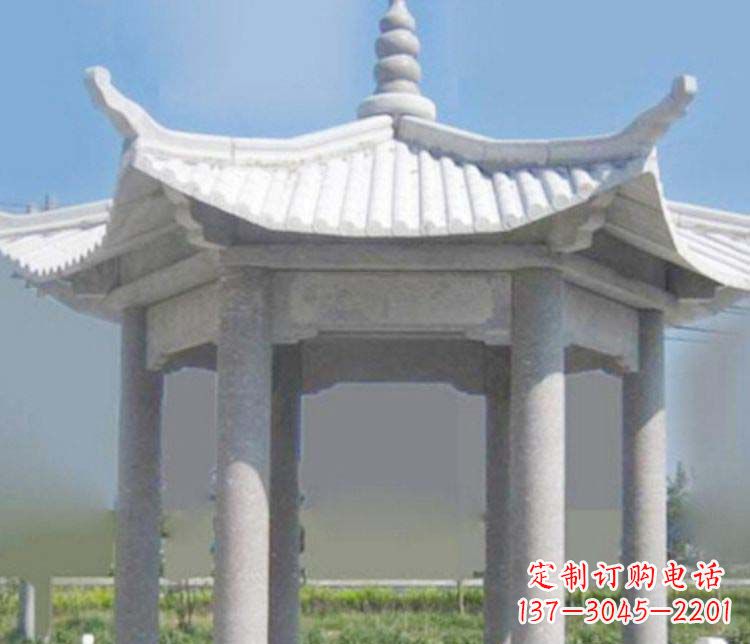 运城园林仿古石凉亭景观石雕