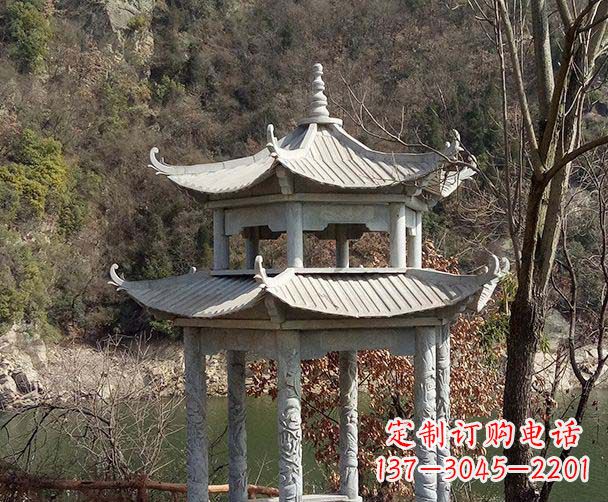 运城园林仿古双层石雕凉亭