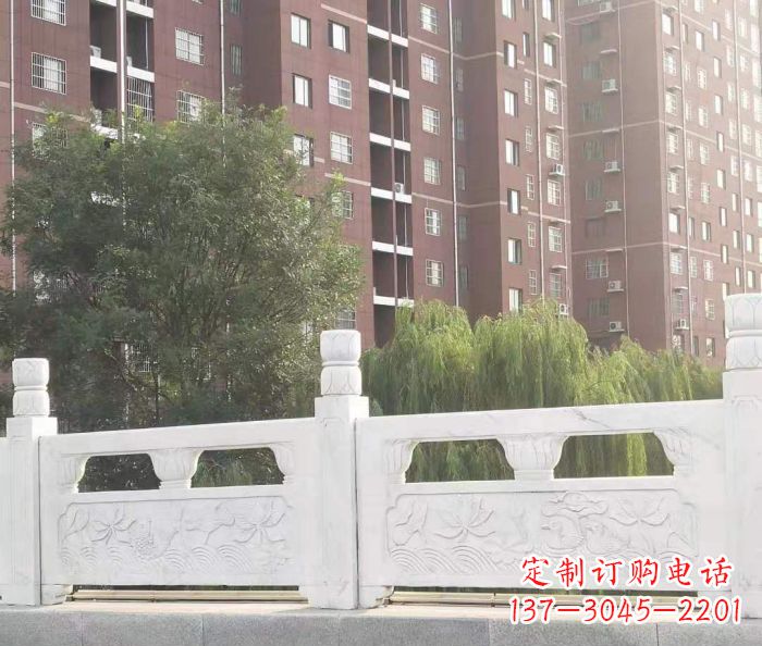 运城园林汉白玉石浮雕栏板 (2)