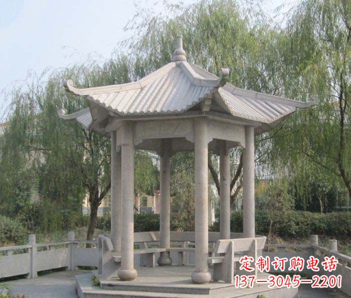运城园林景观大理石凉亭石雕