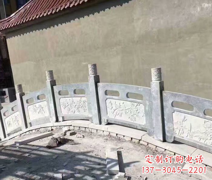 运城园林景观大理石桥栏板石雕 (5)