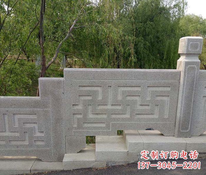 运城园林景观大理石桥栏板石雕 (7)
