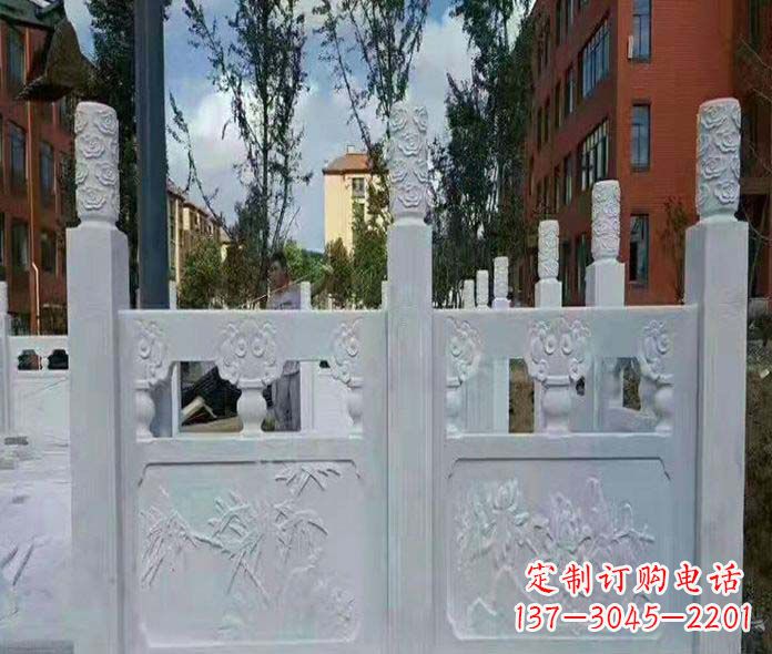 运城园林景观大理石桥栏板石雕_2
