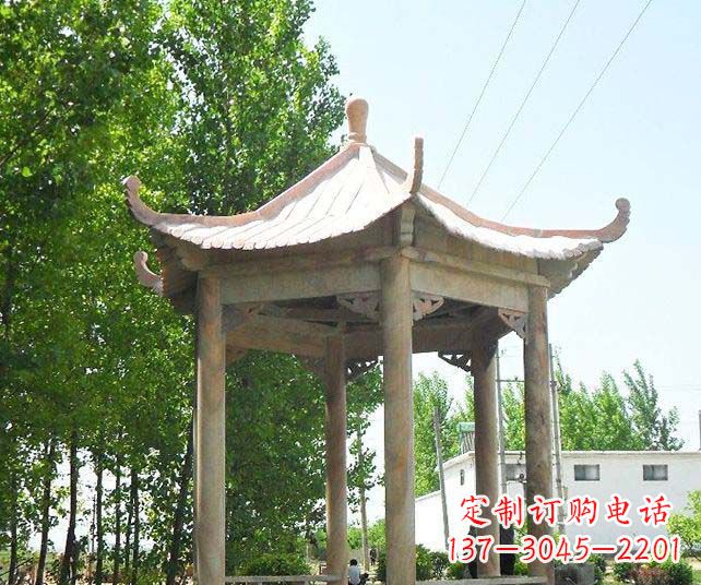 运城园林景观单层石雕凉亭