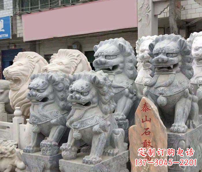 运城园林景观仿古狮子石雕