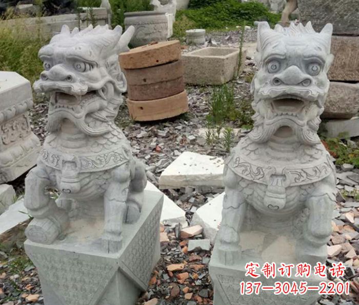 运城园林景观仿古麒麟石雕