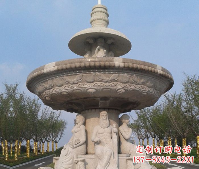 运城园林景观西方人物喷泉石雕 (2)