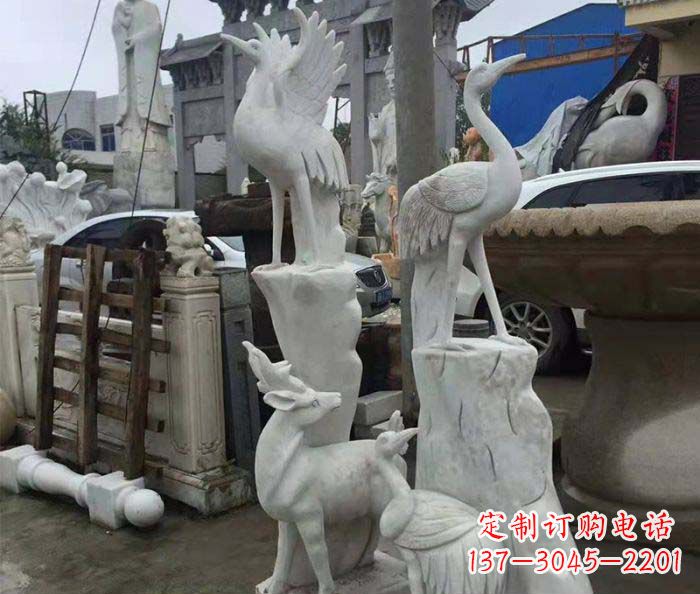 运城园林景观仙鹤石雕