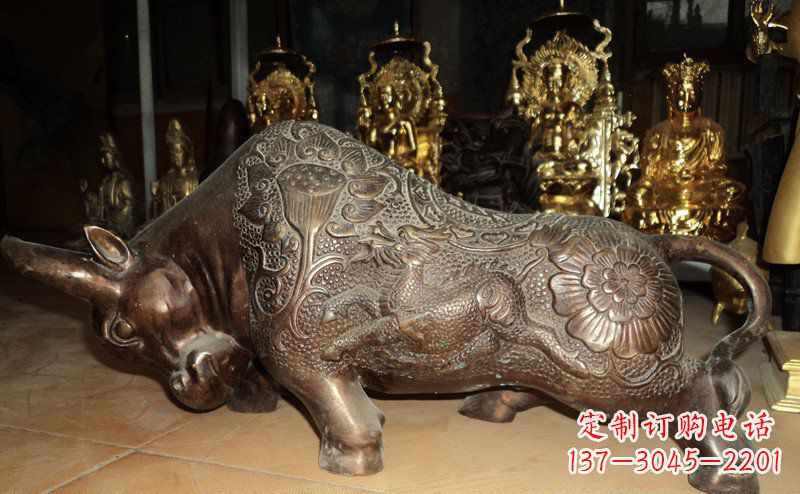 运城园林拓荒牛景观铜雕