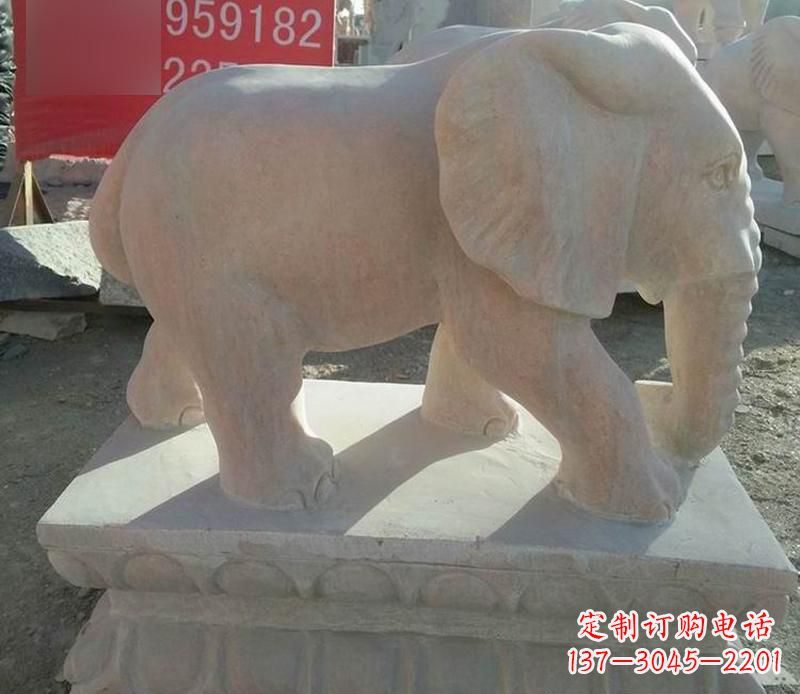 运城园林晚霞红大象雕塑