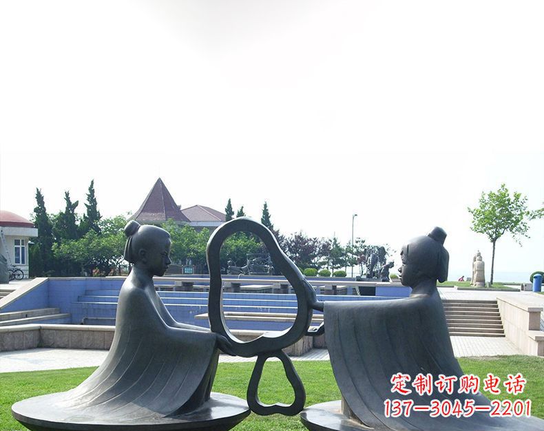 运城园林铸铜孔融让梨雕塑