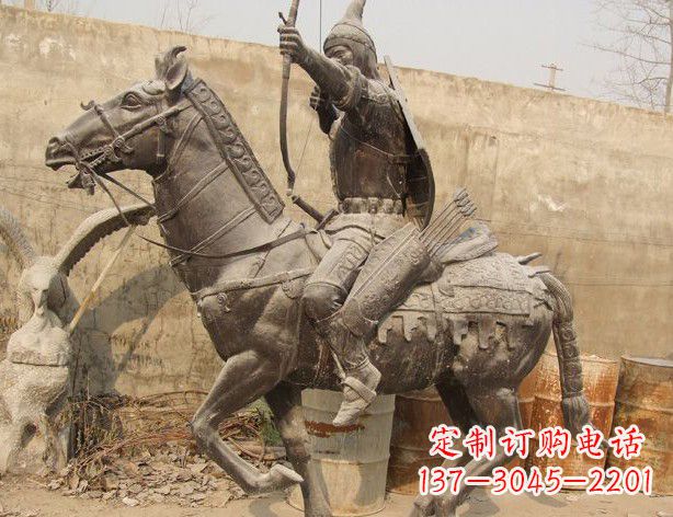 运城战马与射箭的士兵