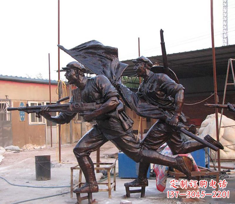 运城战士人物铜雕