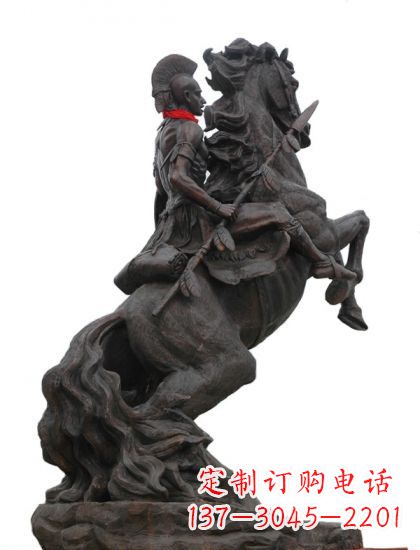 运城战士与马 铸铜雕塑