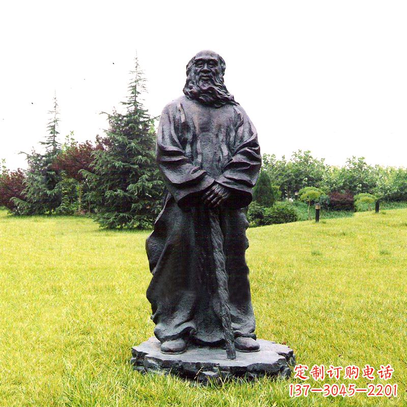 运城张大千铜雕像-公园近代名人著名人物雕塑