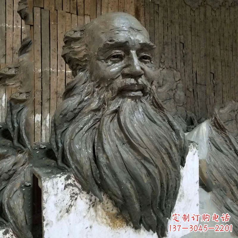 运城张大千头像雕塑泥稿