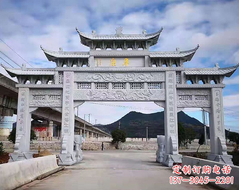 运城张掖石雕牌坊雕刻