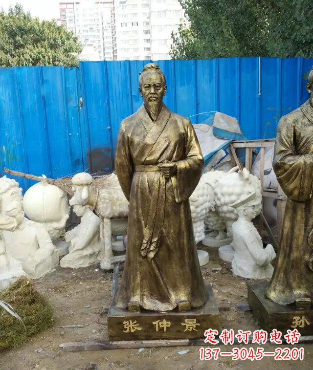 运城张仲景古代医学名人铜雕