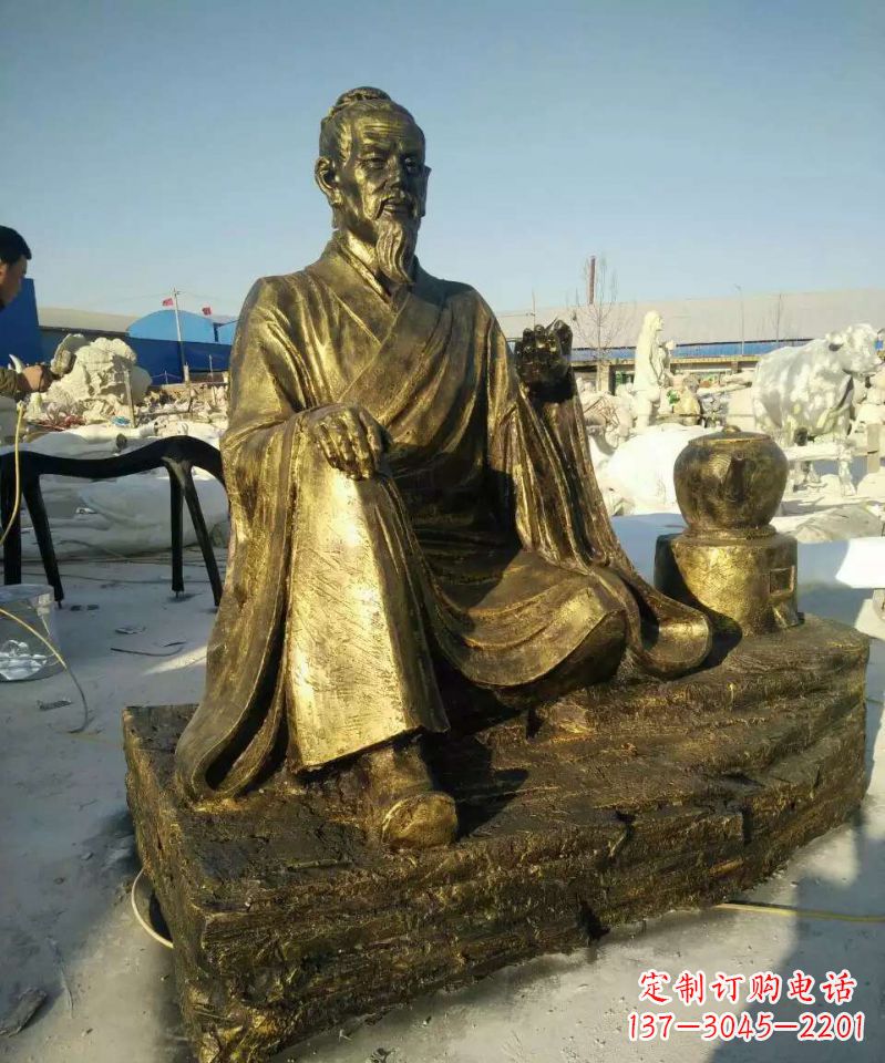 运城张仲景人物铜雕 