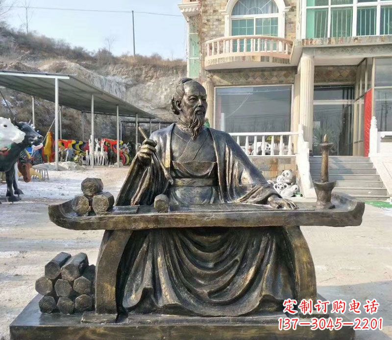 运城张仲景铜公园雕 