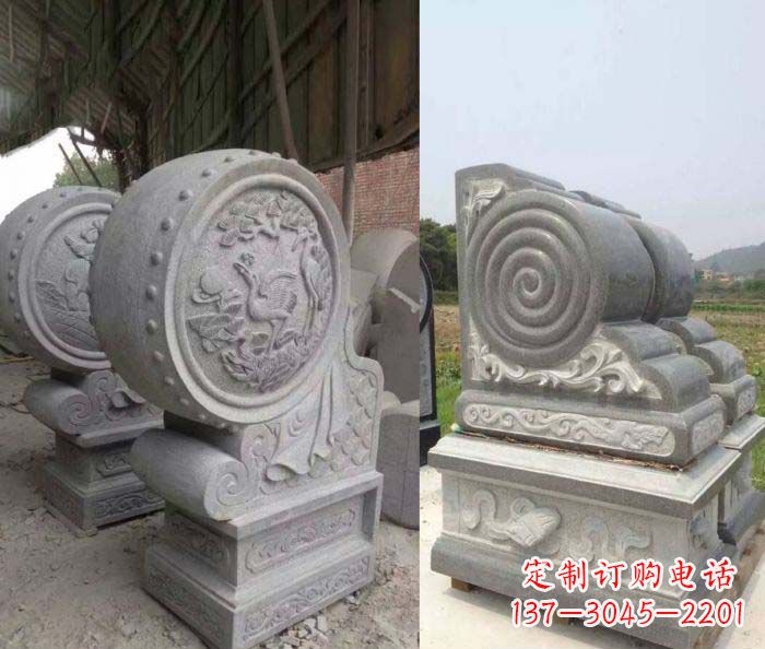 运城招财抱鼓石大理石门墩