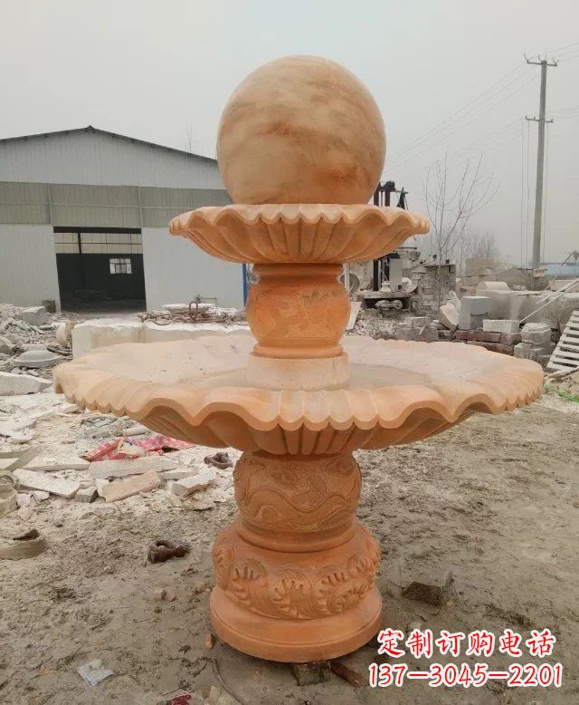 运城招财双层风水球石雕