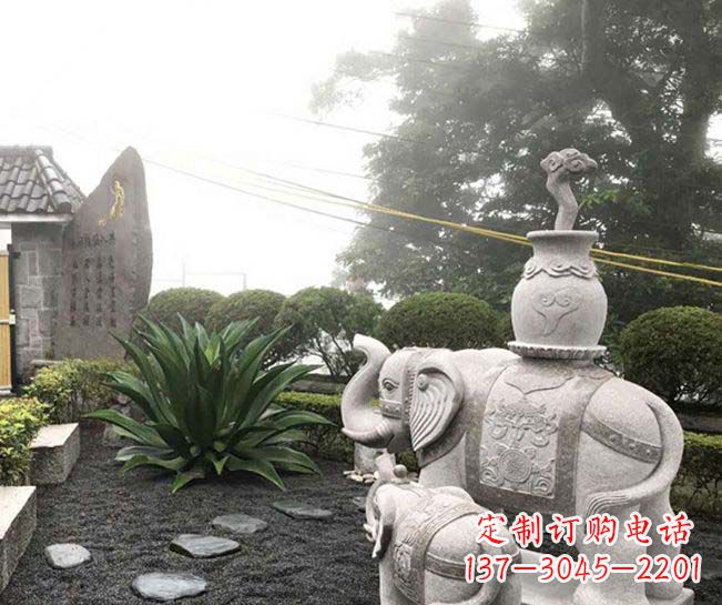 运城招财驮宝大象石雕