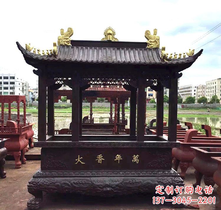 运城招财香炉铜雕