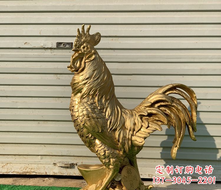 运城招财元宝公鸡铜雕