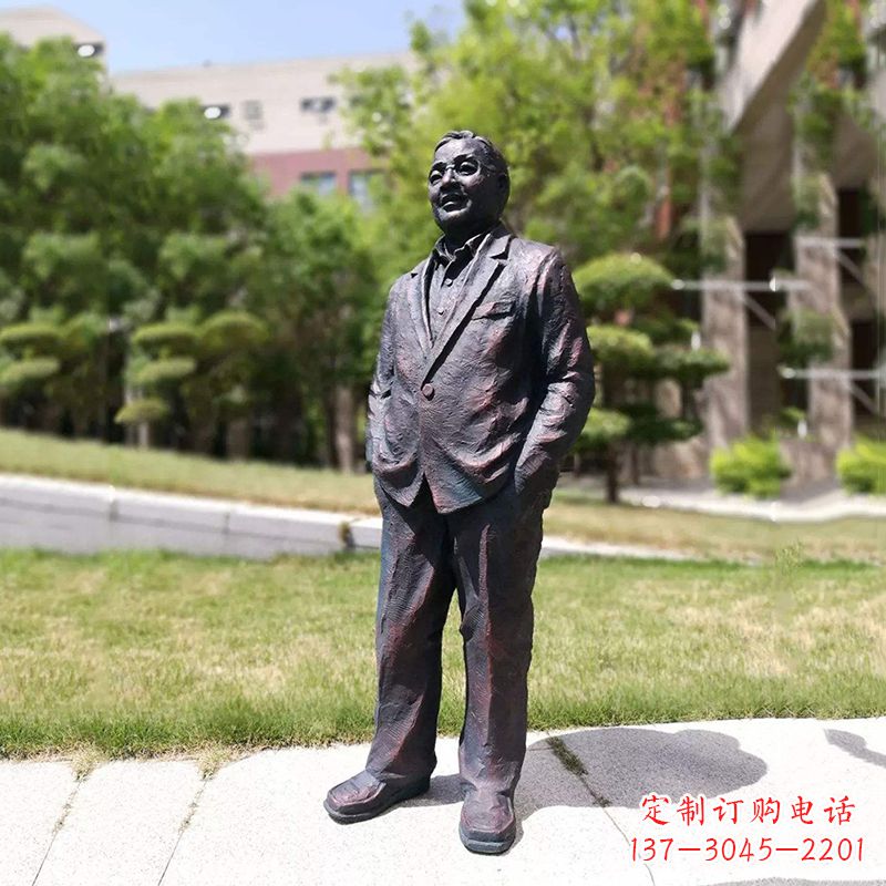 运城中国当代著名数学家铸铜华罗庚雕塑