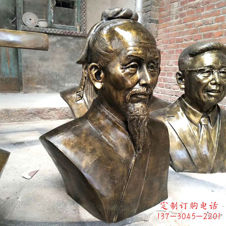 运城中国古代著名数学家祖冲之铸铜胸像雕塑