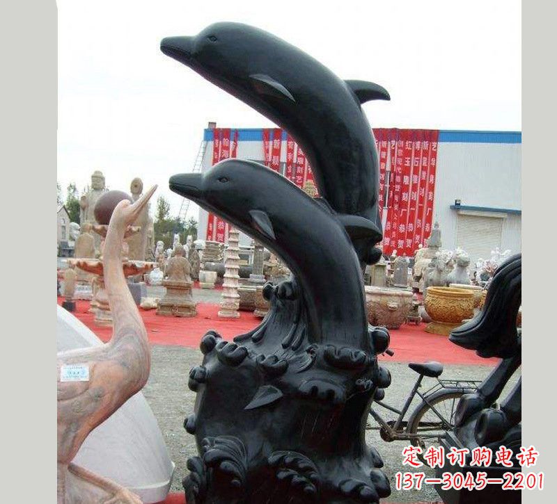 运城中国黑海豚石雕