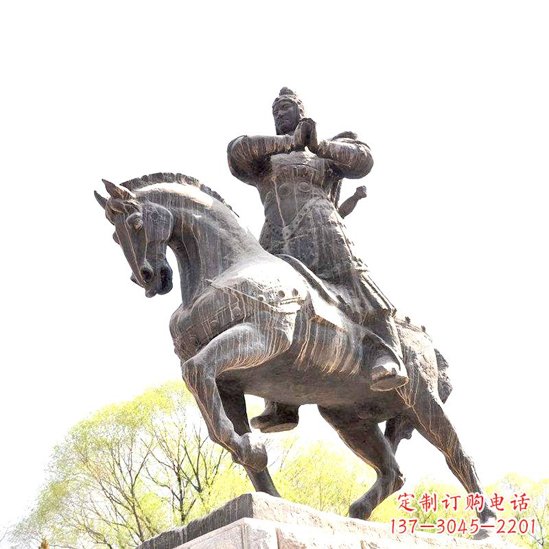 运城中国历史名人民族英雄霍去病铜雕塑