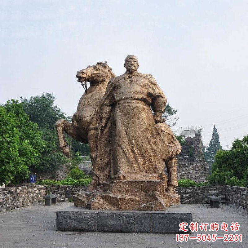 运城中国历史名人明太祖朱元璋铜雕像