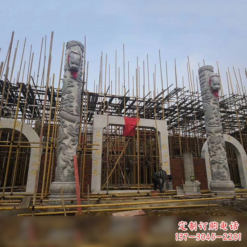 运城中国龙柱石雕