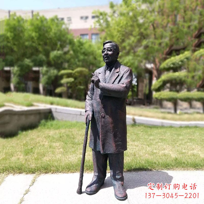 运城中国名人著名数学家华罗庚铜雕像